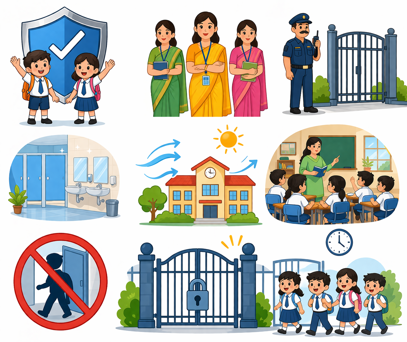school safety and care collage